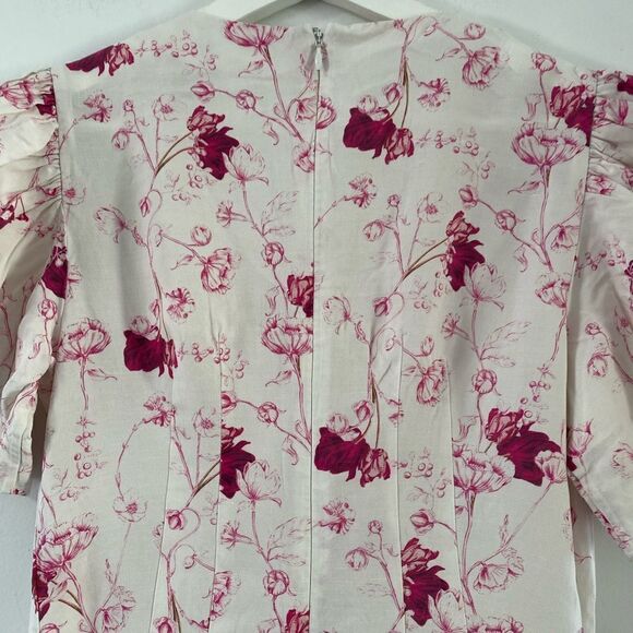 Chelsea and Walker Floral Button Front Mini Dress - Picture 9 of 9